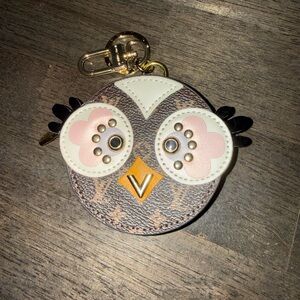 fashion Owl Coin Pouch with Pink and Gold Accents
